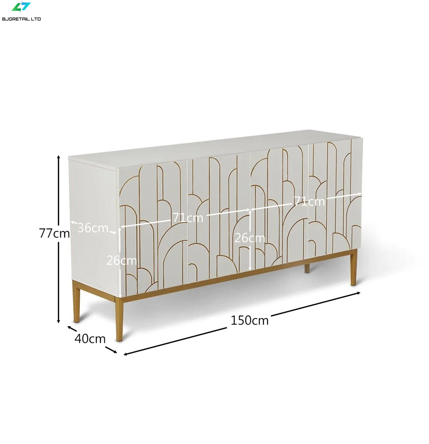 Rebik Large Four-Door Sideboard