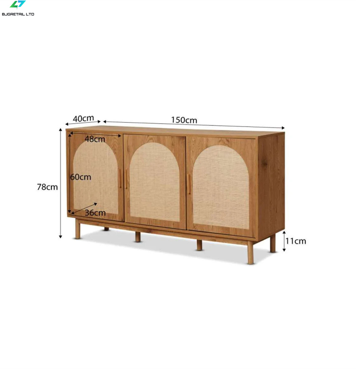 Lingo three-door dining cabinet