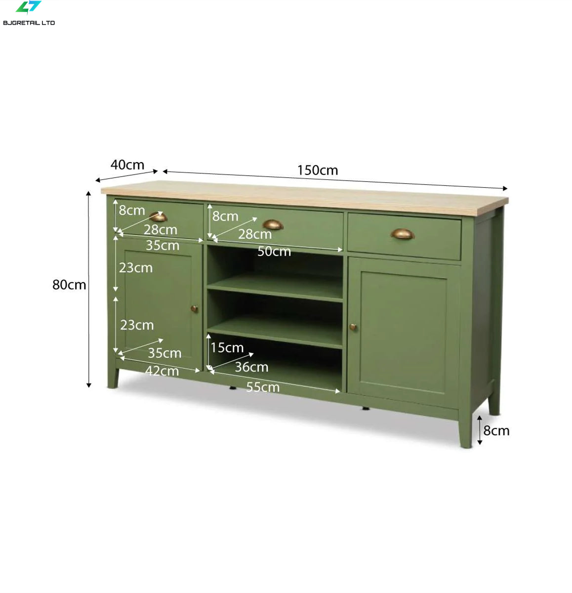 Sada Sideboard - Olive Green